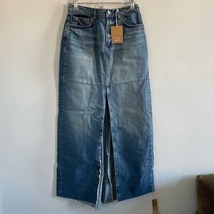 Reformation denim skirt